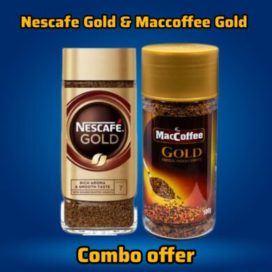 Nescafe Gold 95g & Maccoffee Gold 100g Combo Package