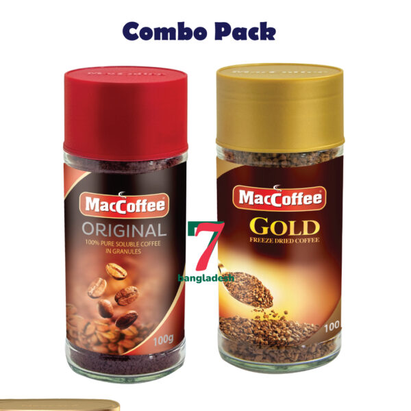 MacCoffee Original & Gold 100g Combo – Best Instant Coffee Deal in Bangladesh