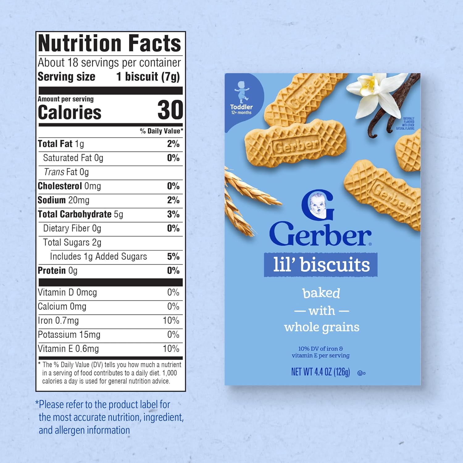 Gerber Lil Biscuits, 4.44 Ounce | Toddler Snacks with Whole Grains and Essential Nutrients - Image 2