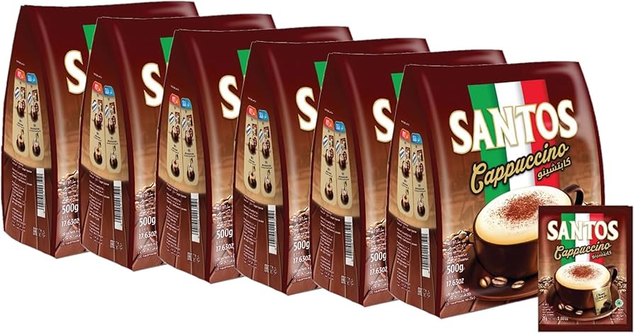 Santos Cappuccino 3 in 1 Instant Coffee 300g (20 Sachets) - Image 2
