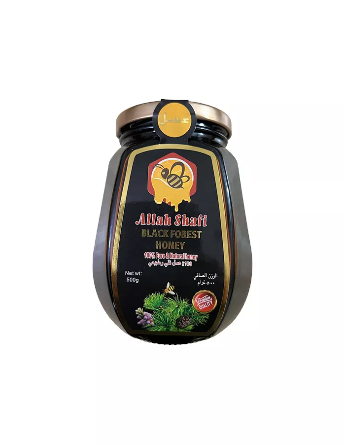 Allah Shafi Black Forest Honey 500g – 100% Pure & Natural Honey from Deep Forest Nectar
