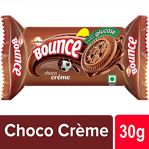 Sunfeast Bounce Choco Creme Cookies – 30g (Pack of 10) - Image 2