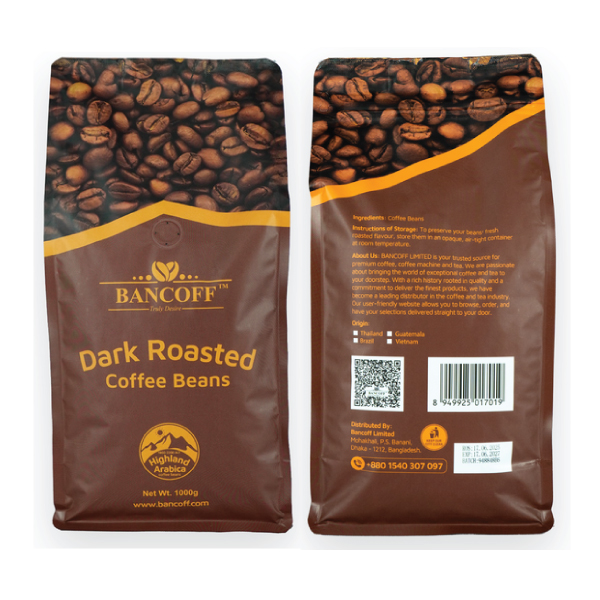 Dark Roasted Coffee Beans 1000g – Premium Arabica Coffee Beans