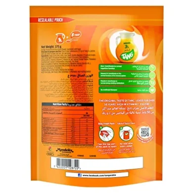 Tang orange Instant Drink Powder – 375g Poly Pack
