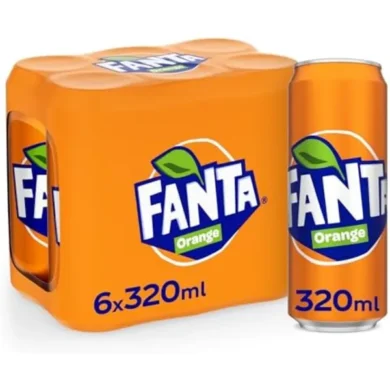 Fanta Orange Flavor 320ml 6pcs Combo