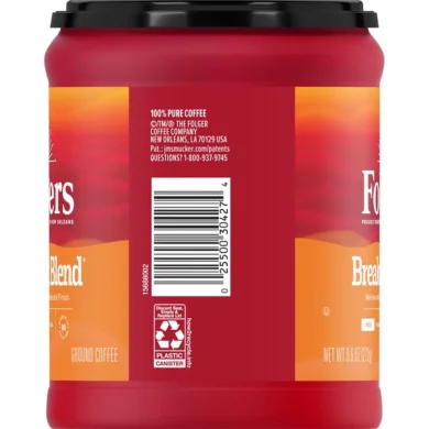 Folgers Breakfast Blend Ground Coffee 272g