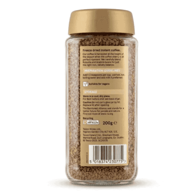 Tesco Gold Freeze Dried Instant Coffee 200g